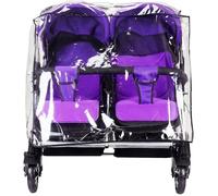 Habillage Pluie Universelle pour Poussette Double Housse de pluie Poussette Jumeaux en EVA Imperméable Landeau Habillagepluie [49]