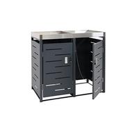 Habillage pour 2 poubelles MENDLER HWC-H40b 101x51x59 extensible G