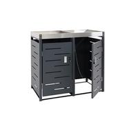 Habillage pour 2 poubelles HWC-H40b 101x51x59 extensible
