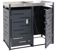 Habillage pour 2 poubelles HWC-H40b 101x51x59 Extensible