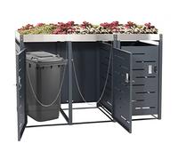 Habillage pour 3 poubelles HWC-H40b 63kg 110x175x62cm Extensible