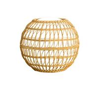 Habillage pour boule 40cm en poly rotin style bohème