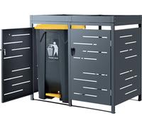 Habillage pour conteneur à déchets 'Salching' pour conteneur à déchets de 2 tonnes, anthracite 122x132x80cm