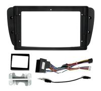 Habillage Tableau de Bord Cadre Façade 9 Pouces Autoradio pour Seat pour Ibiza 6j 2009-2013 Kit D'installation avec Panneau Stéréo Et Câble d'alimentation 16 Broches CANBUS(Frame-Cable Can)