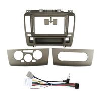 Habillage Tableau de Bord Façades D'autoradio 9 Pouces pour Nissan pour Tiida pour Latio 2005-2010 Lecteur DVD Stéréo GPS MP5 Android Kit Garniture Panneau Tableau Bord 2 DIN(Brown Frame Cable-B)
