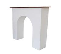habillages de cheminée Cheminée électrique minimaliste moderne avec manteau de cheminée, mur d'enceinte, buffet, armoire d'entrée, murale décorative, salon - Dessus en noyer Présentoirs