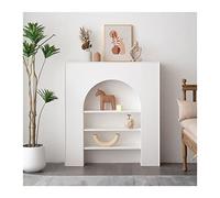 habillages de cheminée Cheminée électrique Poêle Manteau Surround Français Armoire Décorative Simulation Vitrine Salon Garniture, Blanc Présentoirs