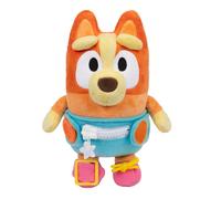 BlueY Habille et Joue avec bébé Bingo, Travaille ta motricité Fine en habillant bébé Bingo, Peluche Douce de 25,4 cm avec Boutons, Fermeture à glissière, Boucle et Lacets