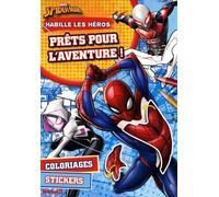 Marvel Spider-Man - Habille les héros - Prêts pour l'aventure ! - Bloc de coloriage et autocollants - Dès 5 ans