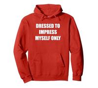 Habillé pour m'impressionner Uniquement Sweat à Capuche, Unisexe pour Adultes, Rouge, XL