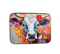 Habillez un beau sac pour ordinateur portable de 13" à motif vache - Parfait pour les affaires, les voyages, l'école, le bureau, poche intérieure antichoc pour ordinateur portable