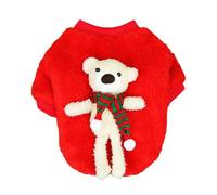 Habit de Noël pour Chien | Doudoune Ours Mignon - Tenue Festive pour Chien - pour Chiot et Taille Petite Moyenne Grande en Hiver Froid et pour Célébrations
