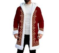 Habit Pere Noel Homme Costume Mere Père Deguisement Ceinture Déguisement De Noël XXL Cape Adulte Tenue Femme Mère Sexy Rouge Moto Le du en Velours À Capuche Barbe Lutin Santa Claus Drole Velour