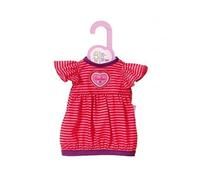 Habit Poupee 30-36 Cm : Robe A Rayure Rose Et Rouge - Zapf Za11