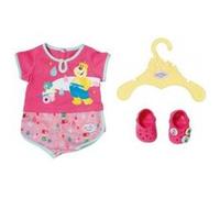Habit poupée 39 - 46 cm : combinaison bain ours + chaussure rose baby born - vêtement accessoire poupée et poupon zapf Rose