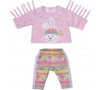 Habit poupée 39 - 46 cm : ensemble jogging + pull rose et lapin baby born - vêtement accessoire poupée et poupon zapf Rose