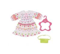 Habit poupée 39-46 cm Robe Blanche et Poussin pour Baby Born - vêtement Accessoire poupée et Poupon - Set Tenue + Carte Animal