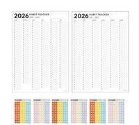 Habit Tracker Planner - Daily Goal Organizer For Self Growth | 250g Specialty Paper With Color Stickers And Magnetic Mount, 12 Month Calendar, For Workout, Family Routine, Personal Use