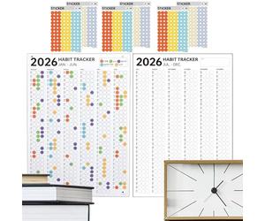 Habit Tracking Journal - Calendrier de progression de 12 mois, planificateur de réussite de routine, carnet d'objectif de cohérence | Système de suivi des habitudes motivation pour familles, adultes