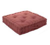 HABITABLE Coussin de Sol 50 x 50 x 10 cm SWIMCOOL 100% Coton Coloris Terre Cuite