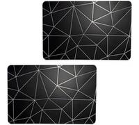 Habitable - Lot de 2 sets de table avec encre métallique COPPER - 30 x 45 cm - Argent et noir - Copper Noir G