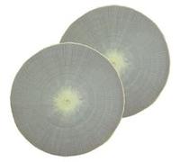 Habitable - Lot de 2 sets de tables ronds en jute GREGE - Diam. 38 cm - Gris - Grege Gris G