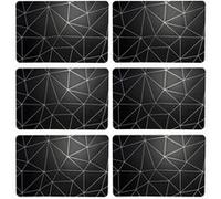 Habitable - Lot de 6 sets de table avec encre métallique COPPER - 30 x 45 cm - Argent et noir - Copper Noir G