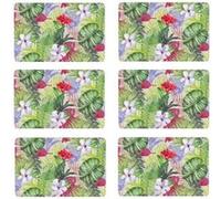 Habitable - Lot de 6 sets de table Ibis - 28 x 43 cm - Vert Vert