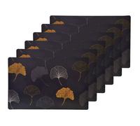 Habitable - Lot de 6 sets de table Tajink - 28 x 43 cm - Noir