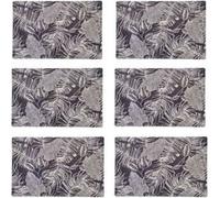 Habitable - Lot de 6 sets de table Vitali - 28 x 43 cm - Argent