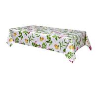 Habitable - Nappe en toile cirée rectangulaire Botanique - 140 x 200 cm - Fuchsia