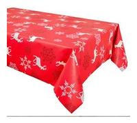 Habitable - Nappe en toile cirée rectangulaire RENNES - 140 x 250 cm - Rouge - RENNES Rouge G