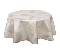 Habitable - Nappe en toile cirée ronde Baleo - Diam. 135 cm - Ecru