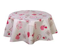 Habitable - Nappe en toile cirée ronde Campagne - Diam. 150 cm - Beige