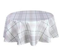 Habitable - Nappe en toile cirée ronde Carreau - Diam. 135 cm - Ecru - CARREAU Ecru G