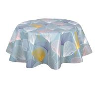 Habitable - Nappe en toile cirée ronde Cottey - Diam. 150 cm - Bleu