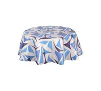 Habitable - Nappe en toile cirée ronde Figu - Diam. 135 cm - Bleu