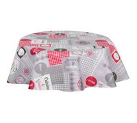 Habitable - Nappe en toile cirée ronde motif cuisine MIAM - Diam. 150 cm