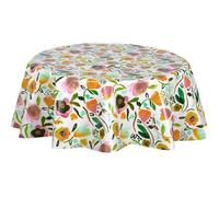 Habitable - Nappe en toile cirée ronde motifs fleurs EPARSE - Diam. 135 cm