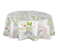 Habitable - Nappe en toile cirée ronde motifs papillons JOSS - Diam. 135 cm - Joss Vert G
