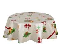 Habitable - Nappe en toile cirée ronde NŒUDS - Diam. 135 cm - Ecru - NŒUDS Beige G