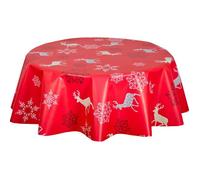Habitable - Nappe en toile cirée ronde RENNES - Diam. 135 cm - Rouge