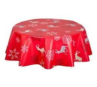 Habitable - Nappe en toile cirée ronde RENNES - Diam. 135 cm - Rouge - RENNES Rouge G