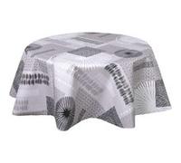 Habitable - Nappe en toile cirée ronde Run - Diam. 150 cm - Gris Gris G