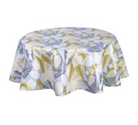 Habitable - Nappe en toile cirée ronde Sais - Diam. 135 cm - Gris
