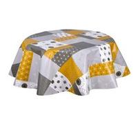 Habitable - Nappe en toile cirée ronde Vyle - Diam. 135 cm - Gris - VYLE Gris G