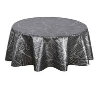 Habitable - Nappe ronde en toile cirée nacrée NERV - Diam. 150 cm - Noir