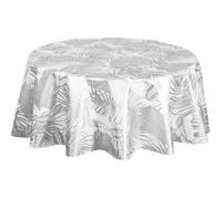 Habitable - Nappe ronde en toile cirée nacrée VITALI - Diam. 150 cm - Blanc