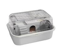 Habitat Cage à hamster - 840 g, enclos à 2 étages, roue silencieuse, maison à plusieurs étages avec aire de jeux | Solution idéale pour le repos et le jeu pour hamsters, chinchillas, gerbilles