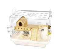 Habitat de hamster, Clear Hamster Cage,HABITRO HABITER OBSERVATION PET PETITE CAGE DE PETITE CAGE - Gerbils logement, assemblage facile à la maison pour les amoureux, les familles